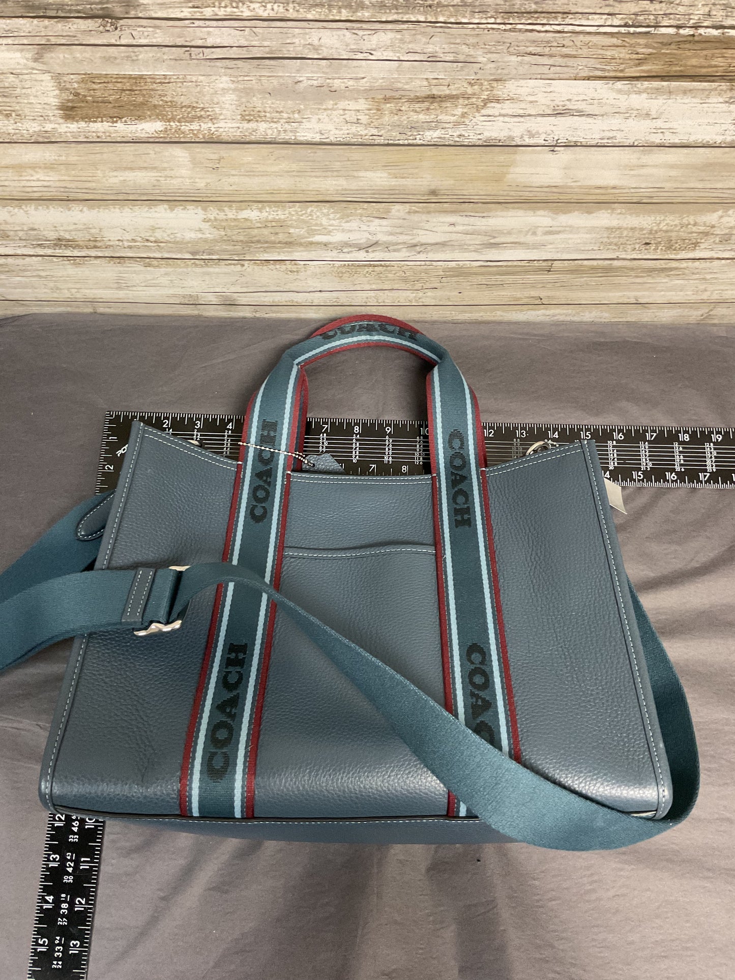 Handbag Designer By Coach In Blue, Size:Medium