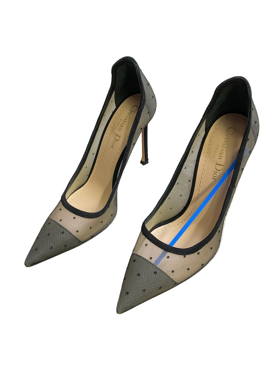 Shoes Luxury Designer By Dior In Polkadot Pattern, Size:7.5