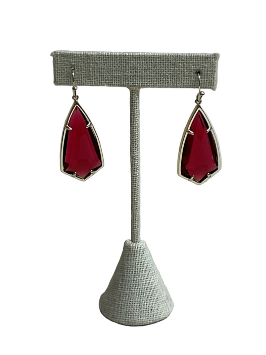 Earrings Dangle/Drop By Kendra Scott In Gold & Red