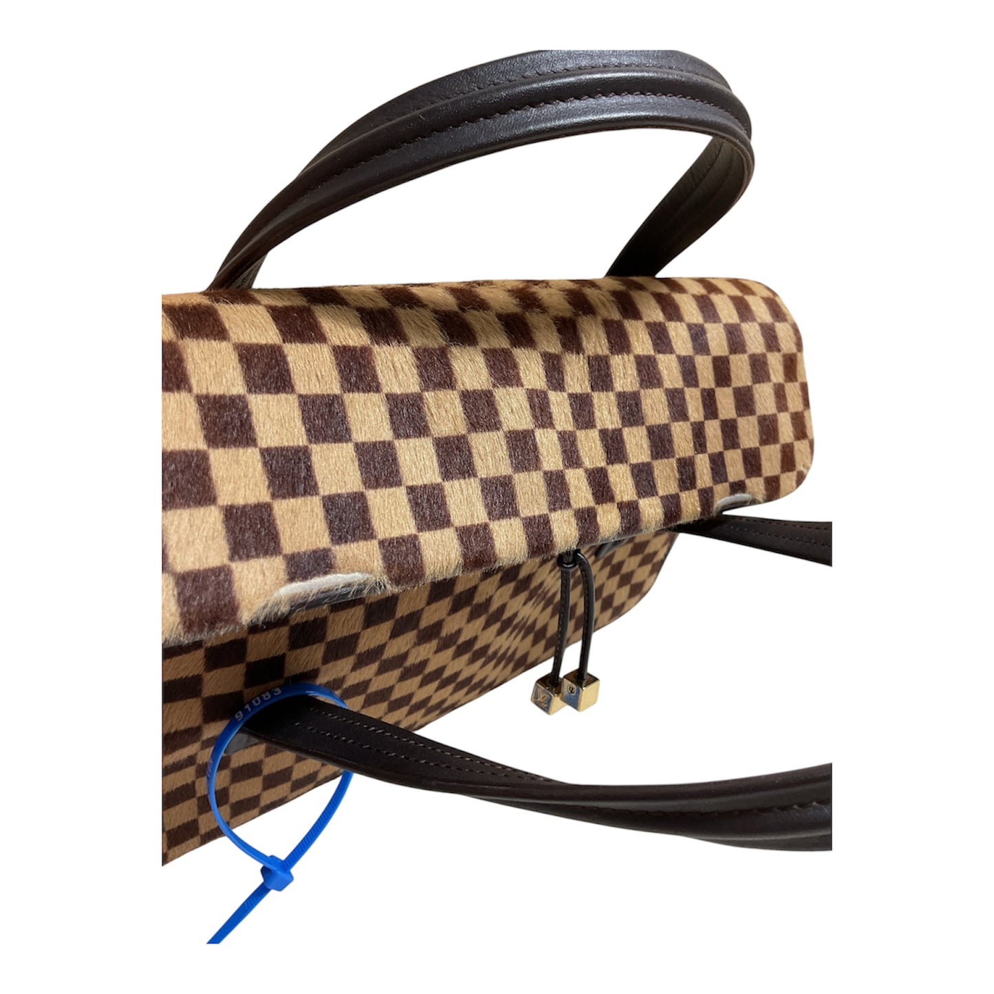 Handbag Luxury Designer By Louis Vuitton In Checkered Pattern, Size:Medium