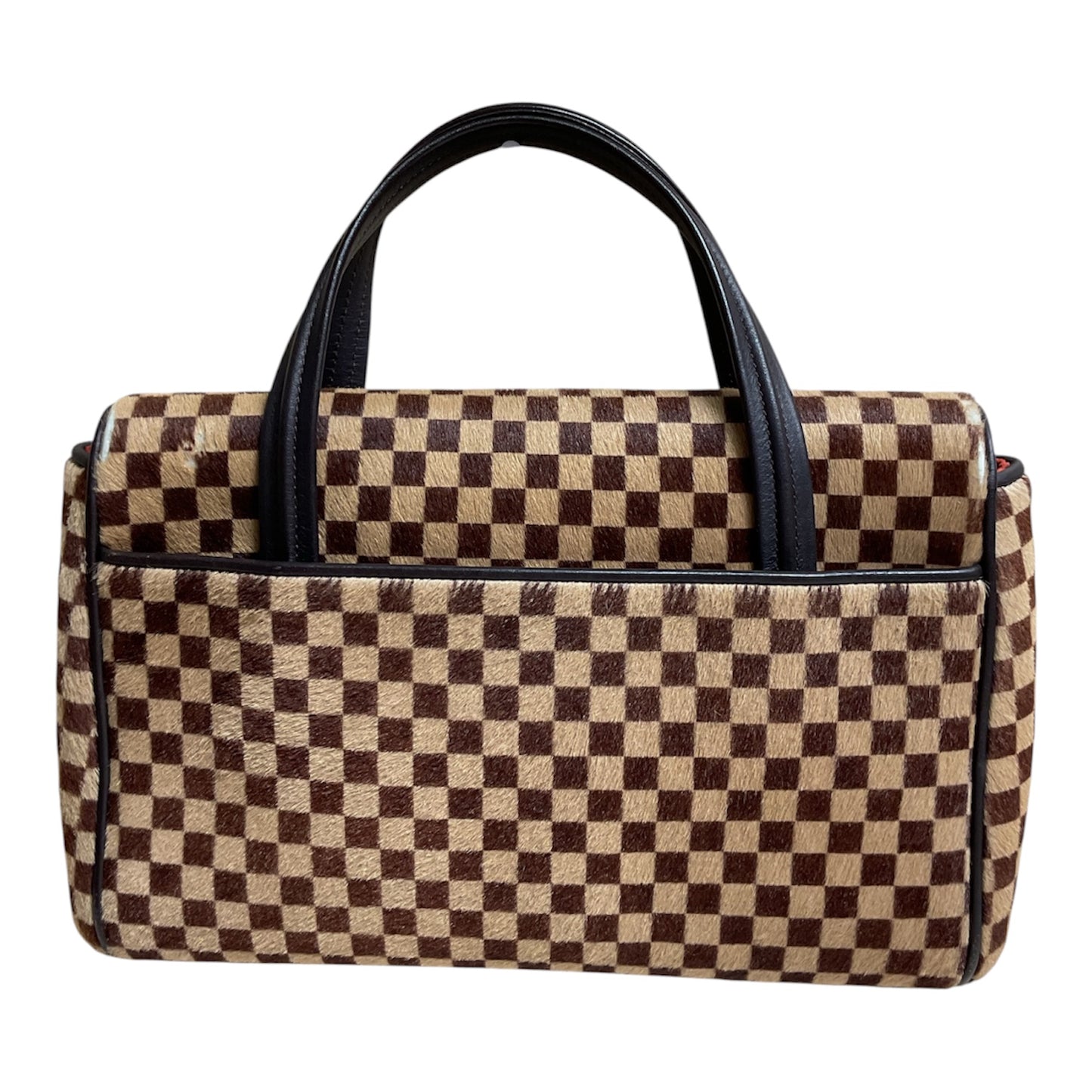 Handbag Luxury Designer By Louis Vuitton In Checkered Pattern, Size:Medium