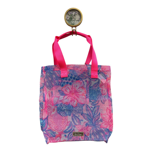 Tote Designer By Lilly Pulitzer In Blue & Pink, Size:Medium