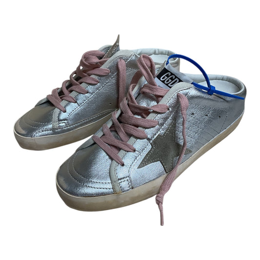 Shoes Luxury Designer By Golden Goose In Pink & Silver, Size:6.5