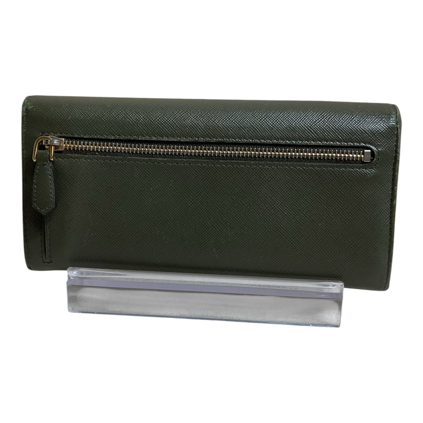 Wallet Luxury Designer By Prada In Green, Size:Large