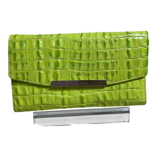 Wallet Designer By Brahmin In Chartreuse, Size:Large