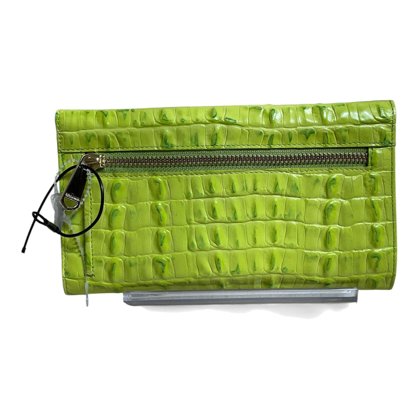 Wallet Designer By Brahmin In Chartreuse, Size:Large