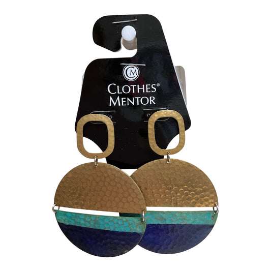 Earrings Statement By Cmc In Blue & Gold