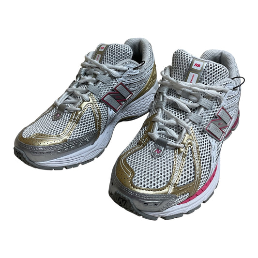 Shoes Athletic By New Balance In Gold & White, Size:8