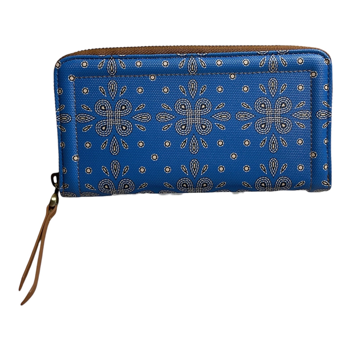Wallet Leather By Hobo Intl In Blue & Brown, Size:Large