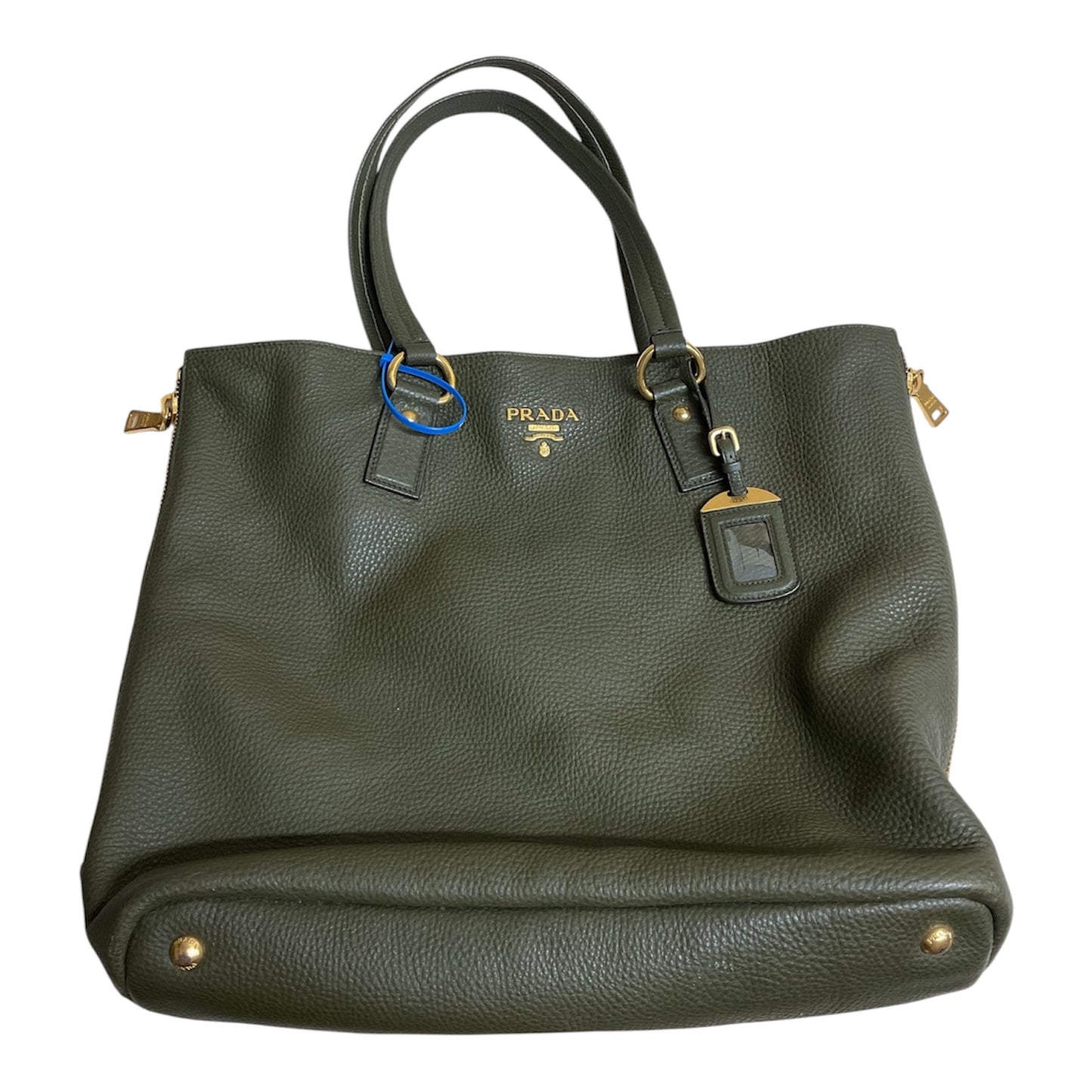 Handbag Luxury Designer By Prada In Green, Size:Large