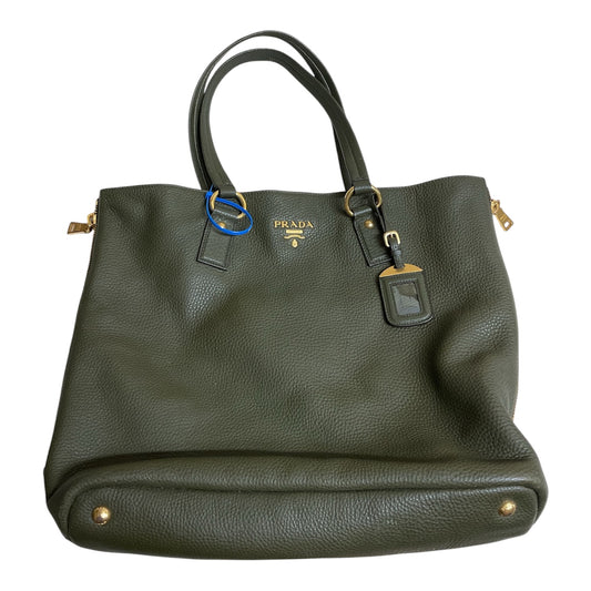 Handbag Luxury Designer By Prada In Green, Size:Large