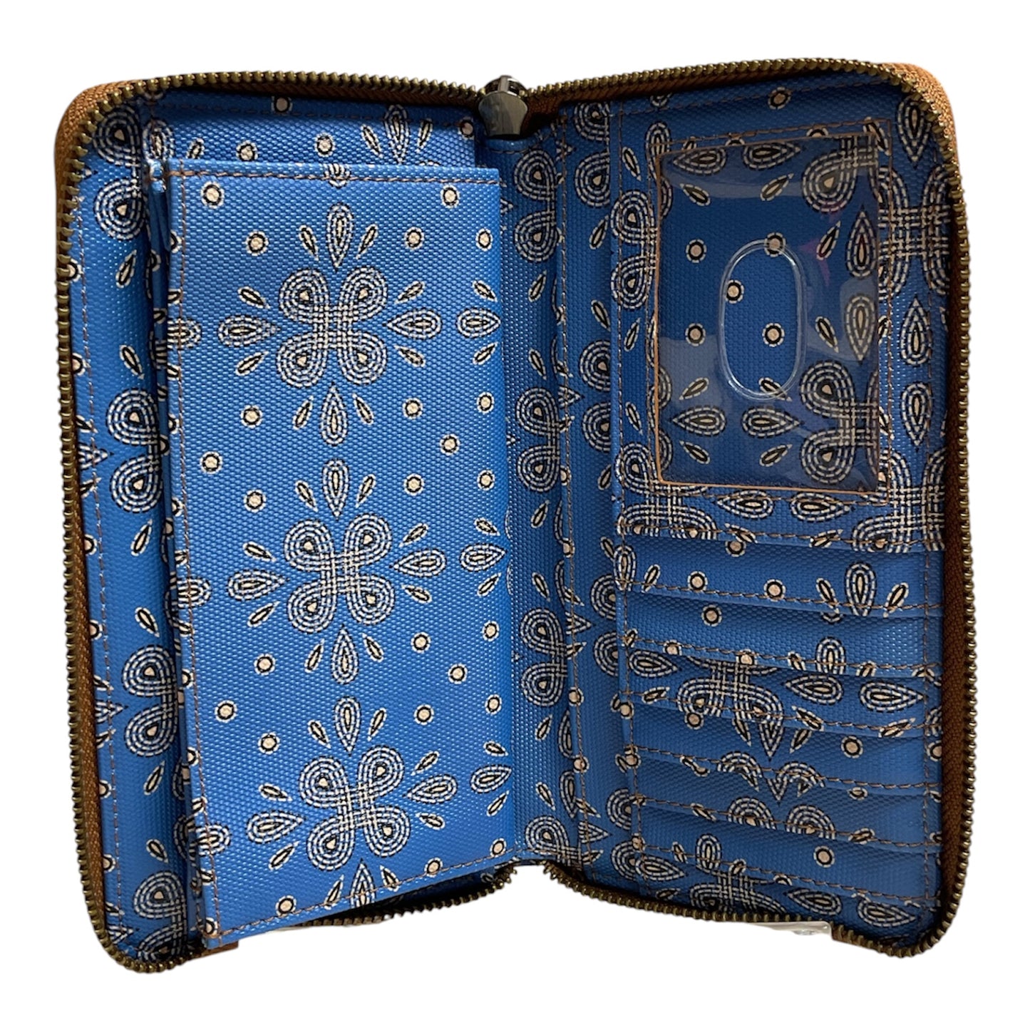 Wallet Leather By Hobo Intl In Blue & Brown, Size:Large