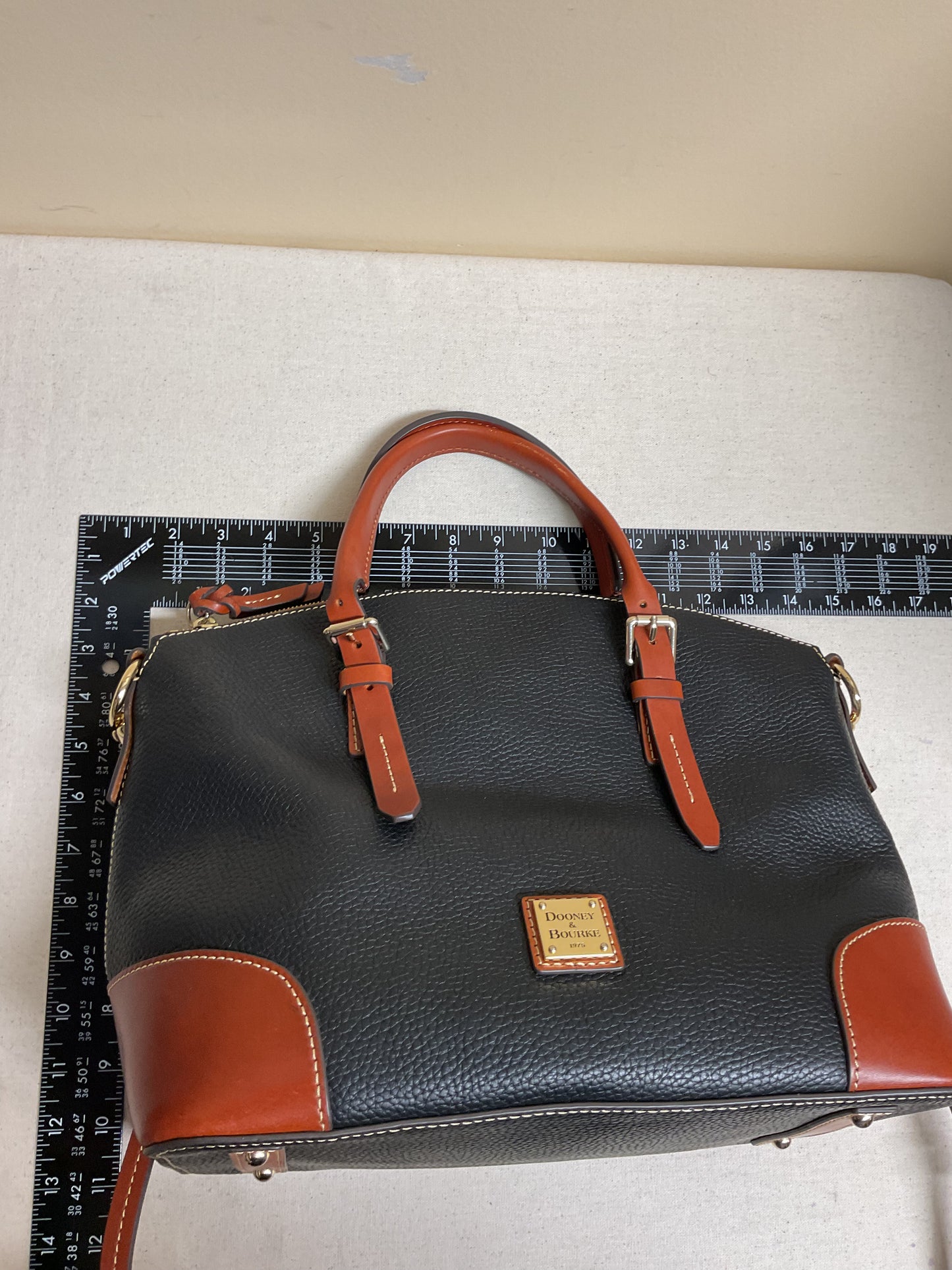 Handbag Designer By Dooney And Bourke In Black & Brown, Size:Large