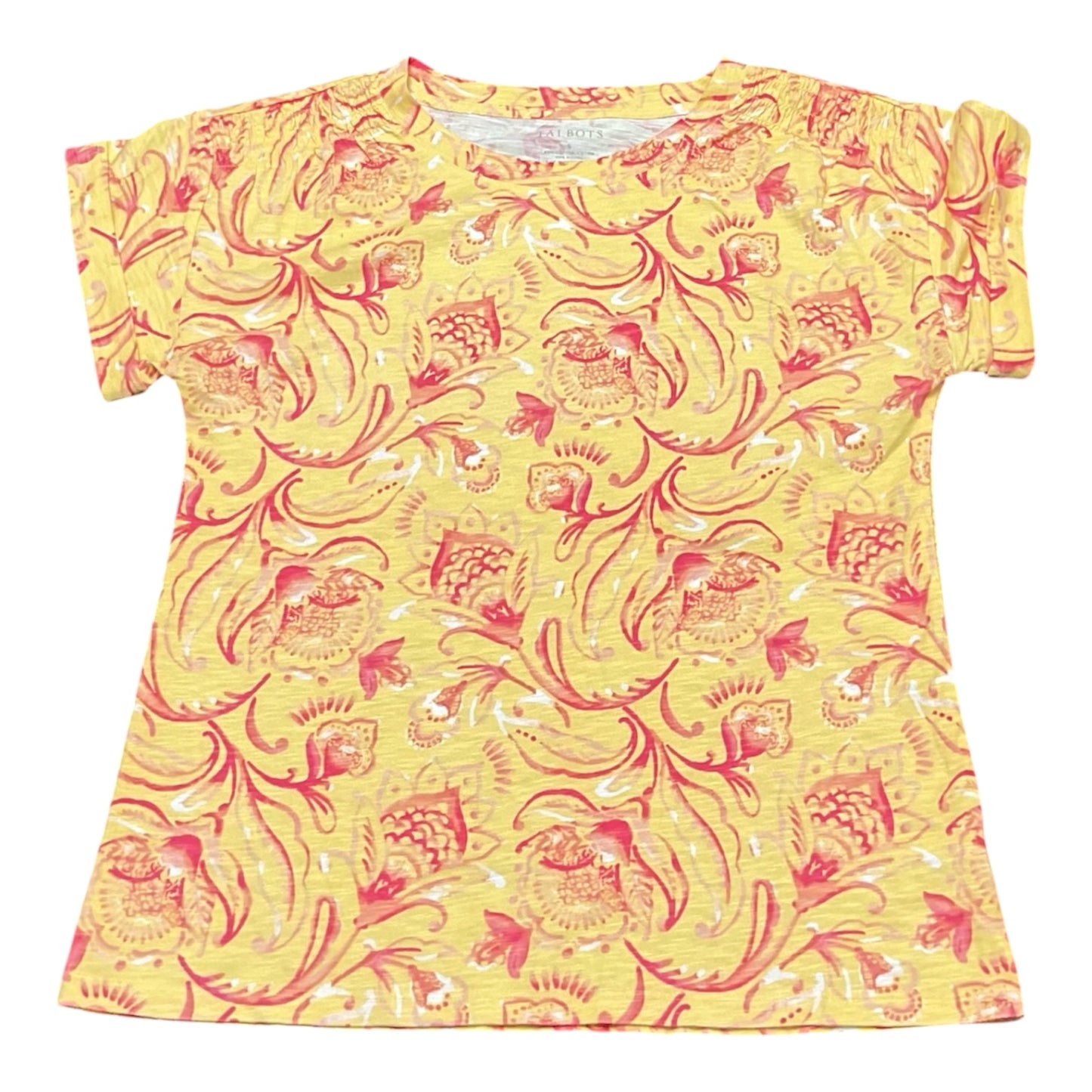 Top Ss By Talbots In Pink & Yellow, Size:S