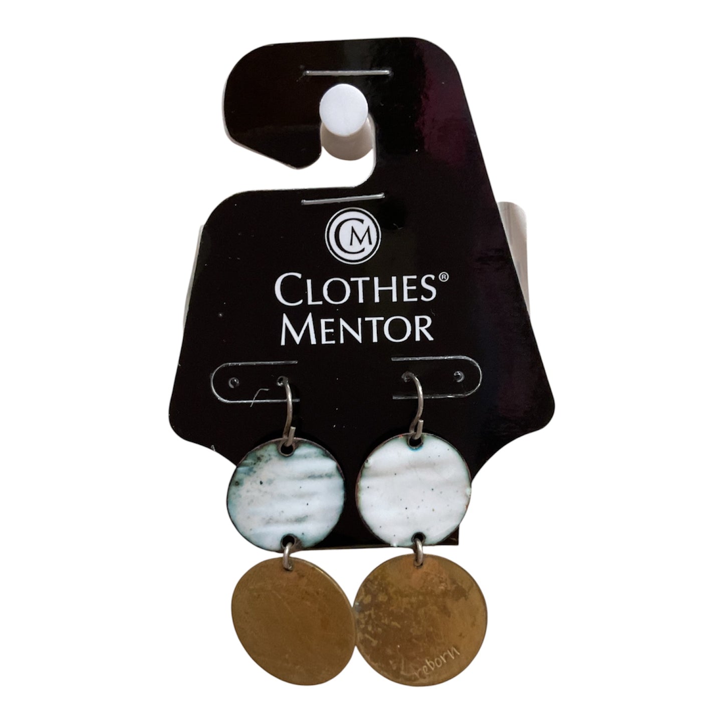 Earrings Dangle/Drop By Clothes Mentor In Gold & White