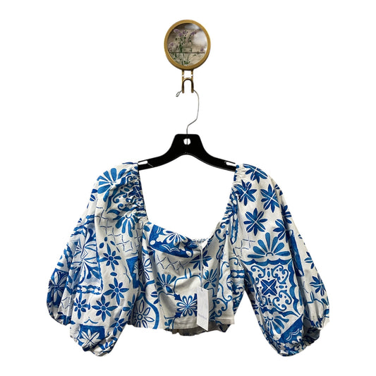 Top 3/4 Sleeve By Cmc In Blue, Size:M