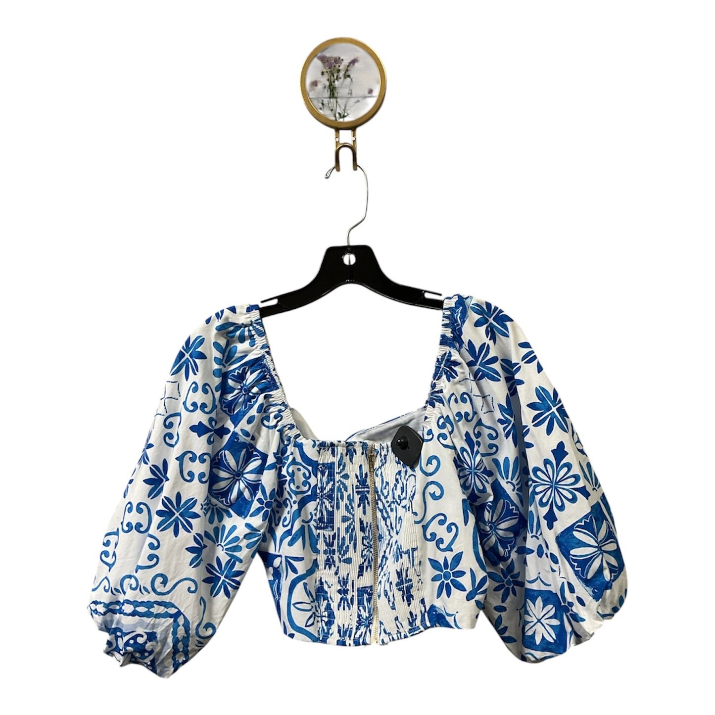 Top 3/4 Sleeve By Cmc In Blue, Size:M