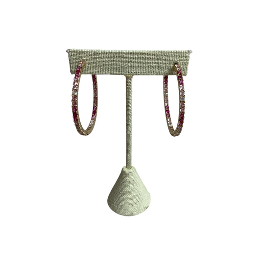 Earrings Hoop By Park Lane In Gold & Pink