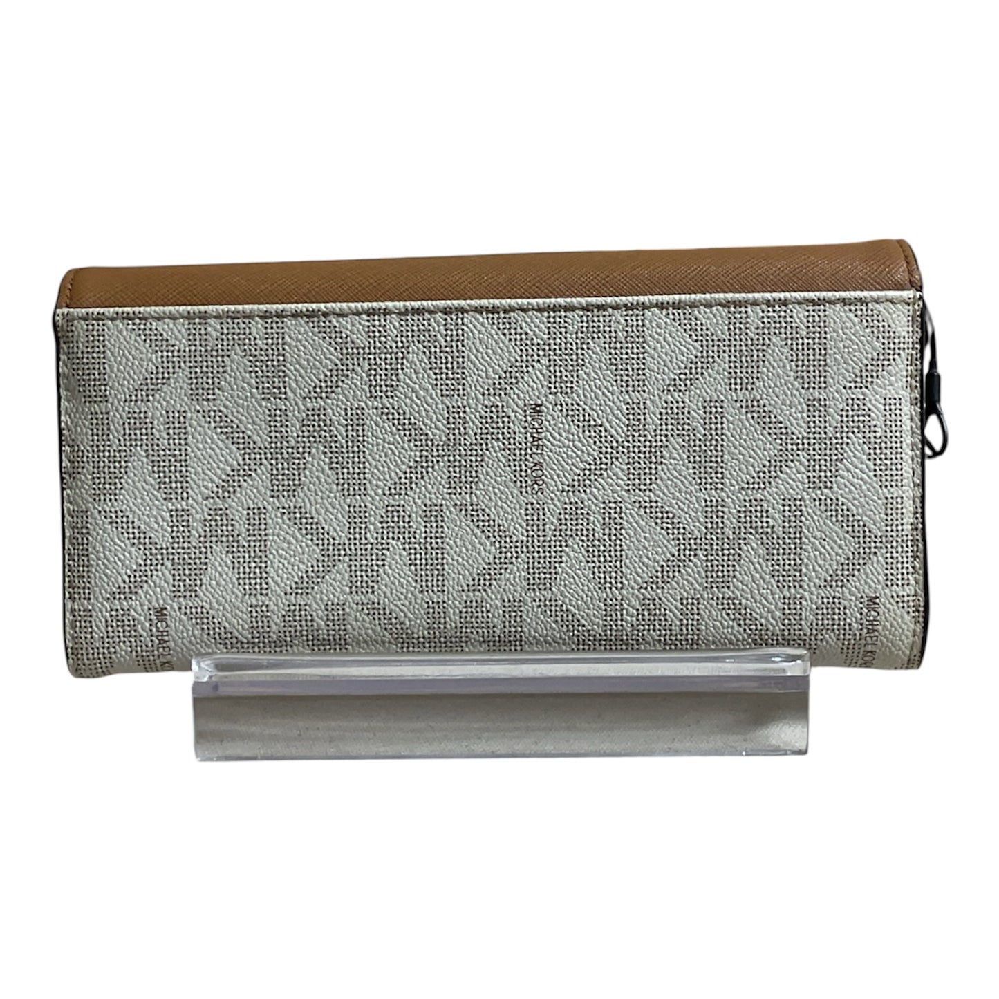 Wallet Designer By Michael Kors In Tan & White, Size:Medium