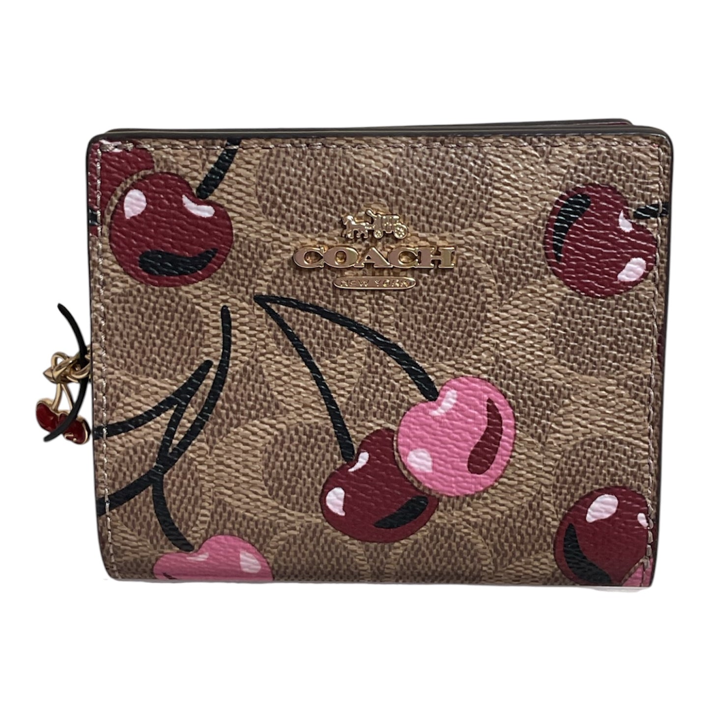 Wallet Designer By Coach In Brown & Red, Size:Small