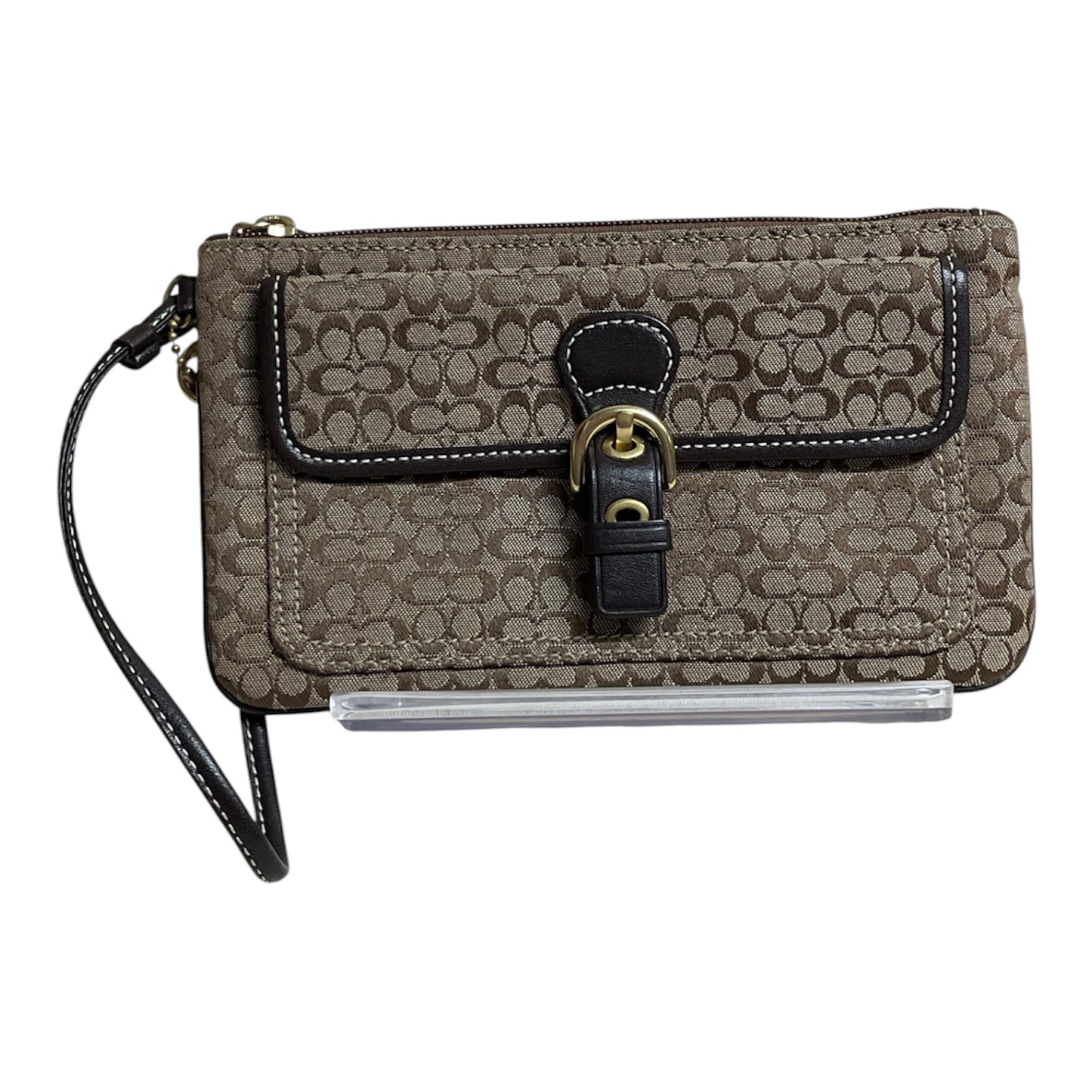 Wristlet Designer By Coach In Brown, Size:Small