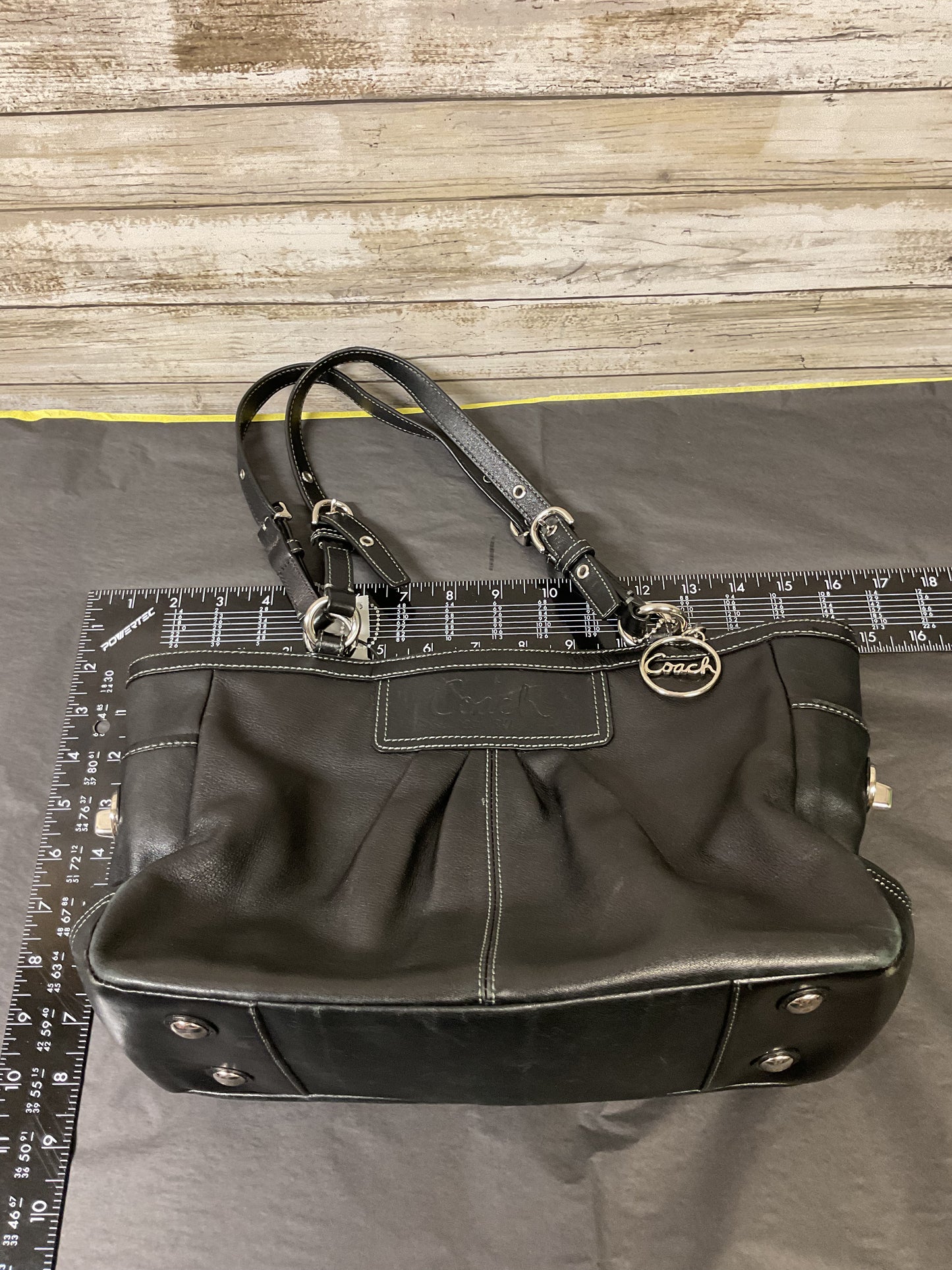 Handbag Designer By Coach In Black, Size:Medium
