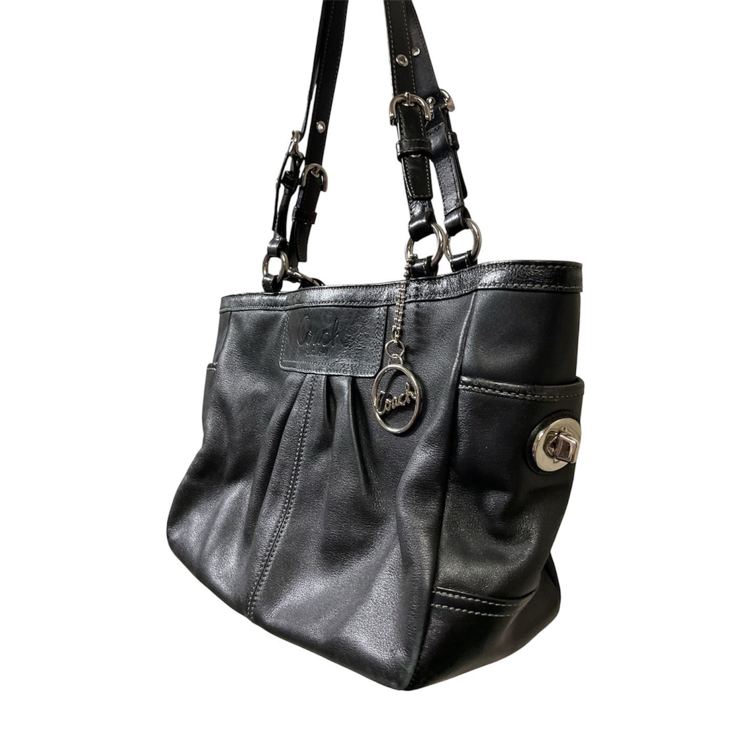 Handbag Designer By Coach In Black, Size:Medium