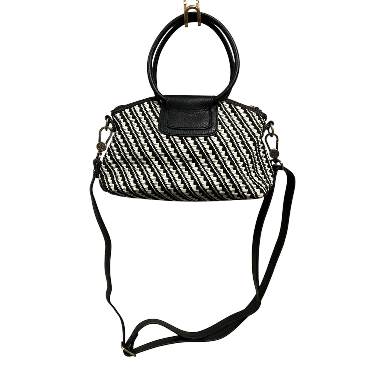 Handbag By Hobo Intl In Black & Tan, Size:Small