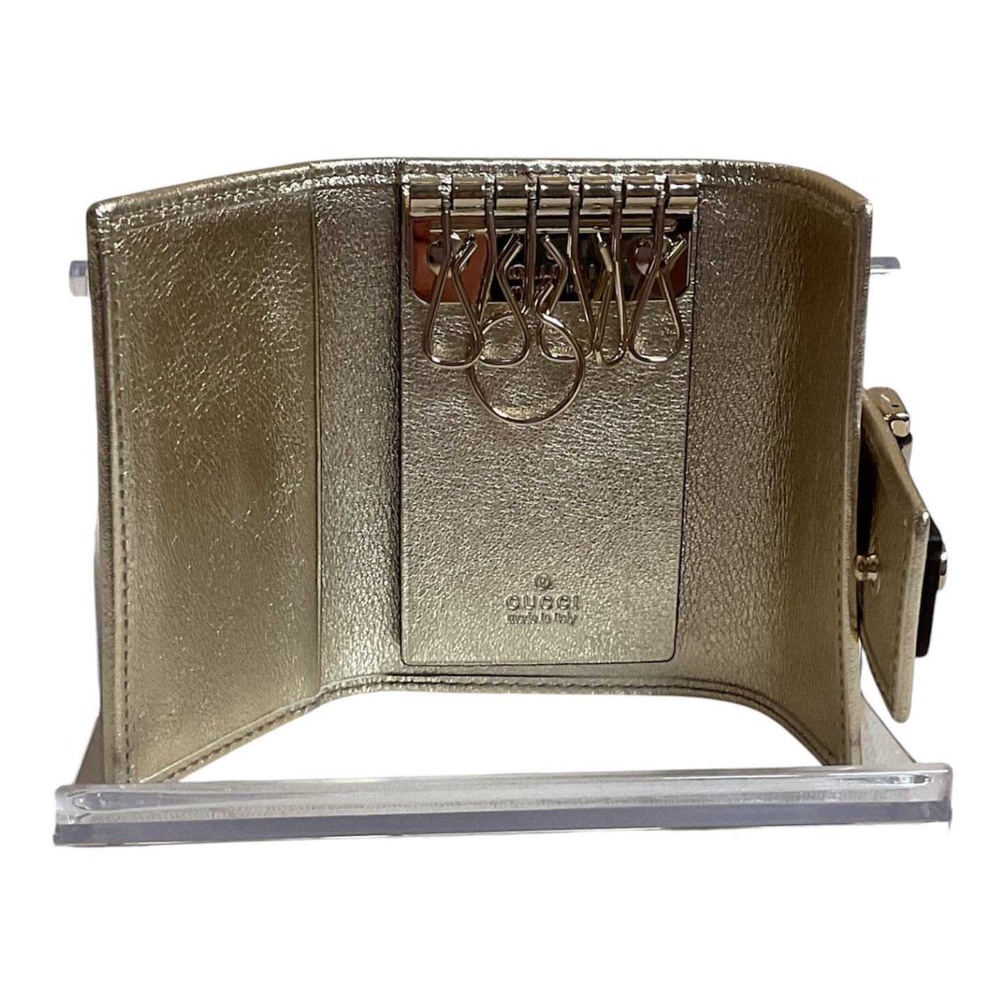 Wallet Luxury Designer By Gucci In Gold, Size:XSmall