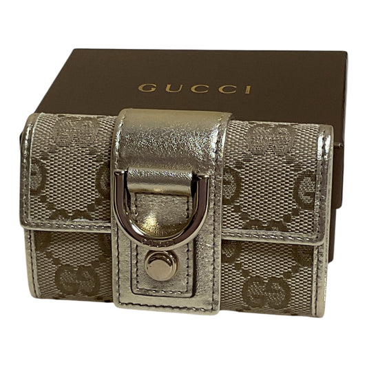 Wallet Luxury Designer By Gucci In Gold, Size:XSmall