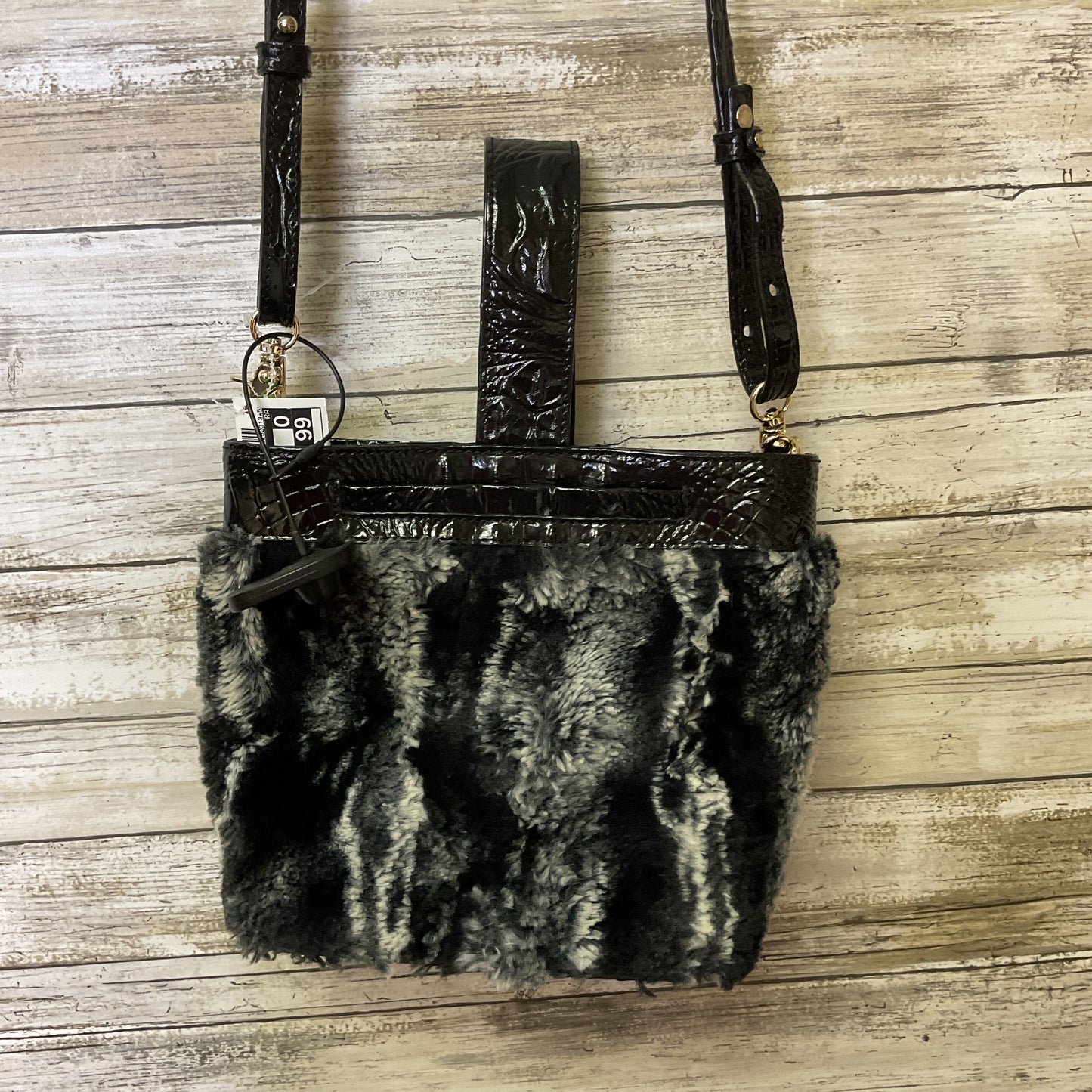 Crossbody Designer By Brahmin In Black, Size:Small