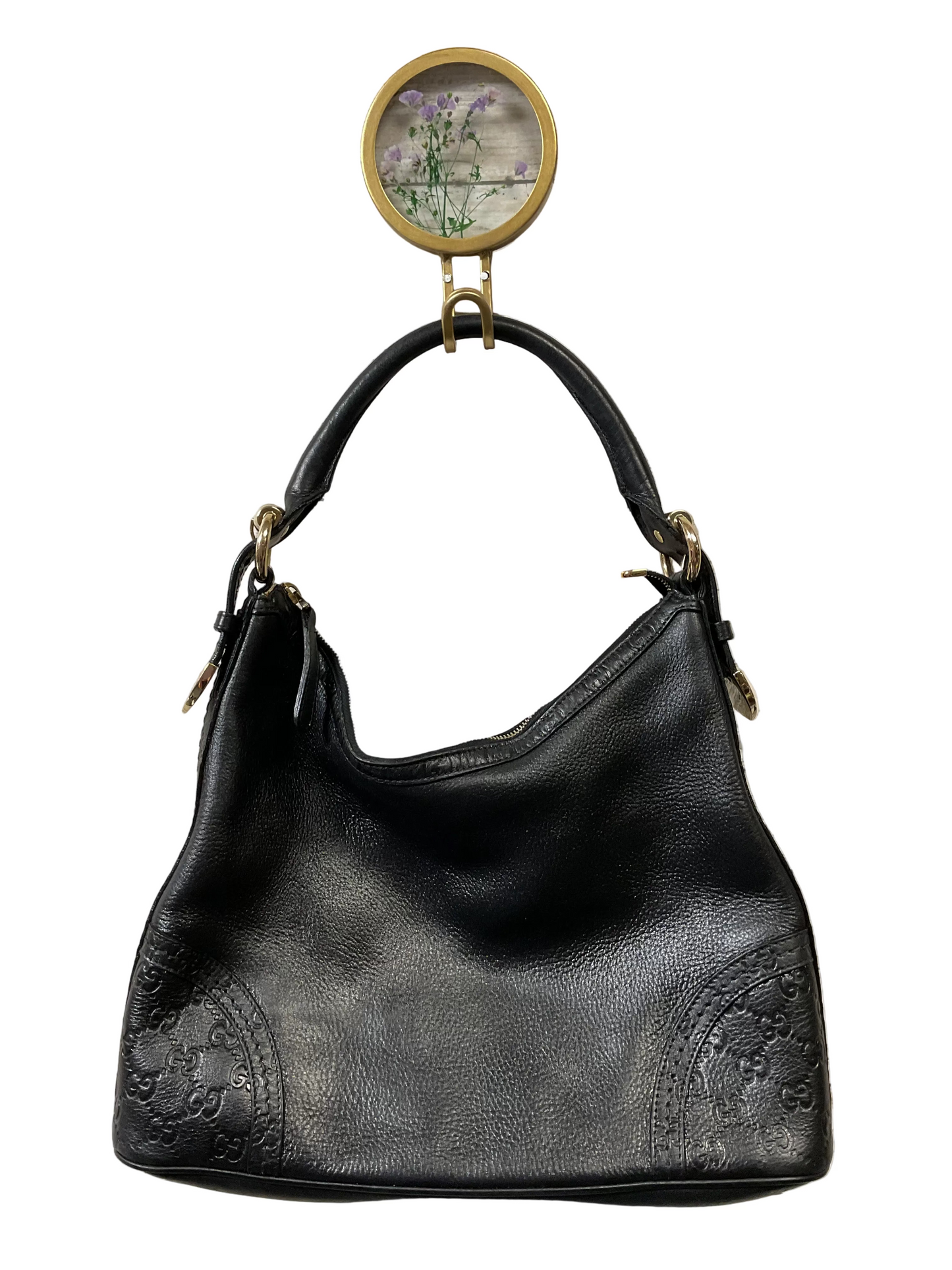Handbag Luxury Designer By Gucci In Black, Size:Medium