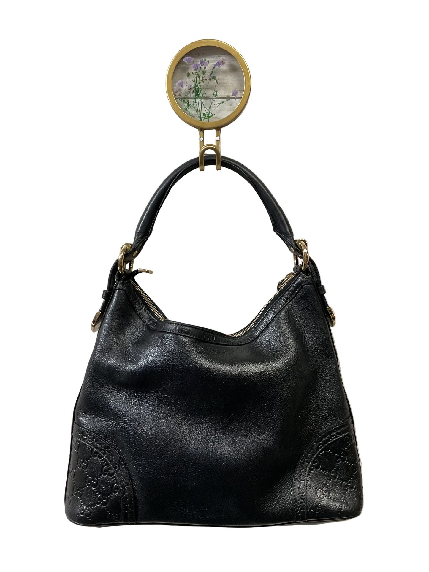 Handbag Luxury Designer By Gucci In Black, Size:Medium