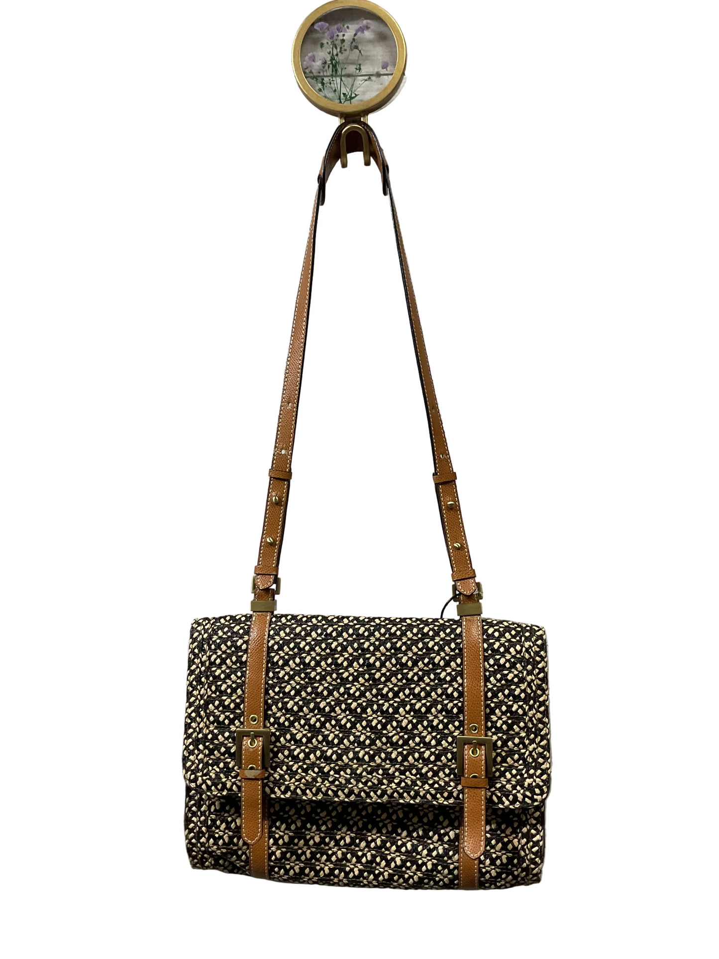 Handbag By Eric Javitz In Black & Brown, Size:Medium