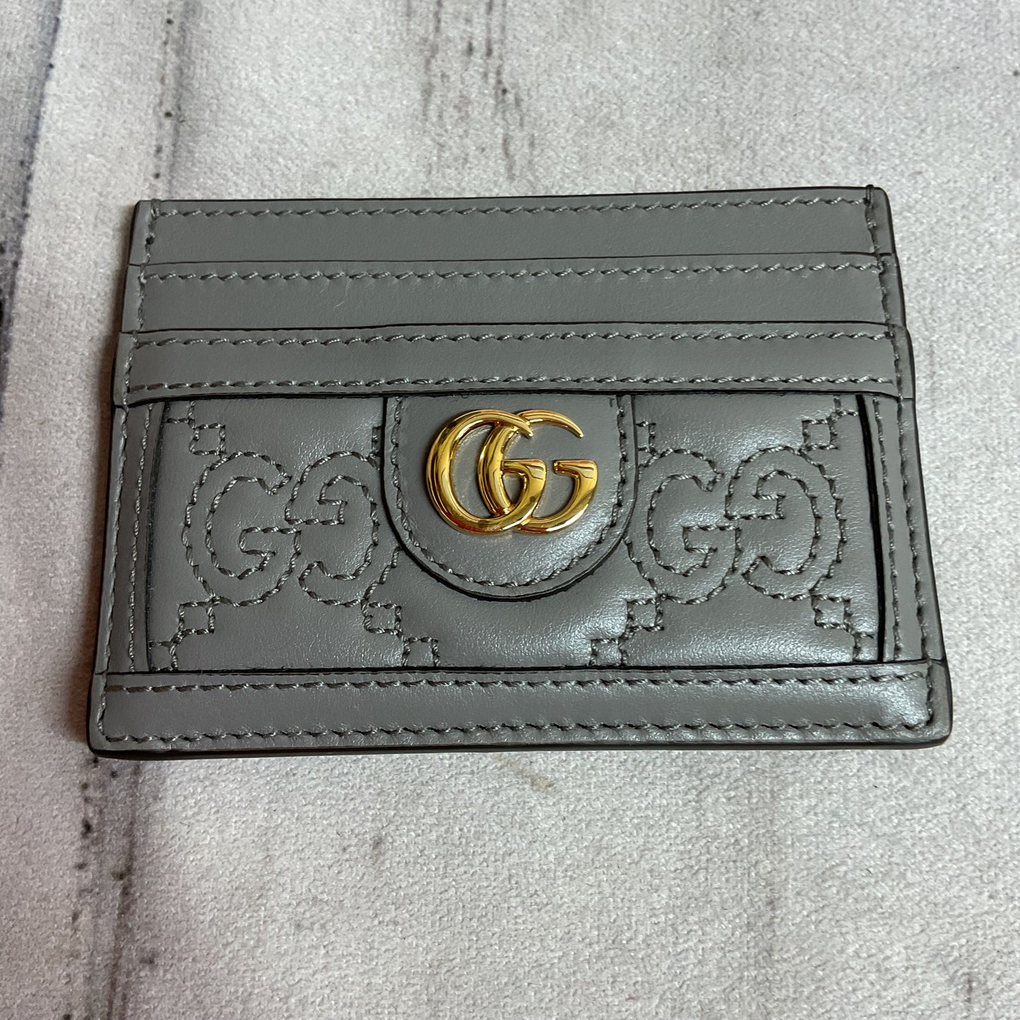 Wallet Luxury Designer By Gucci In Grey, Size:Small