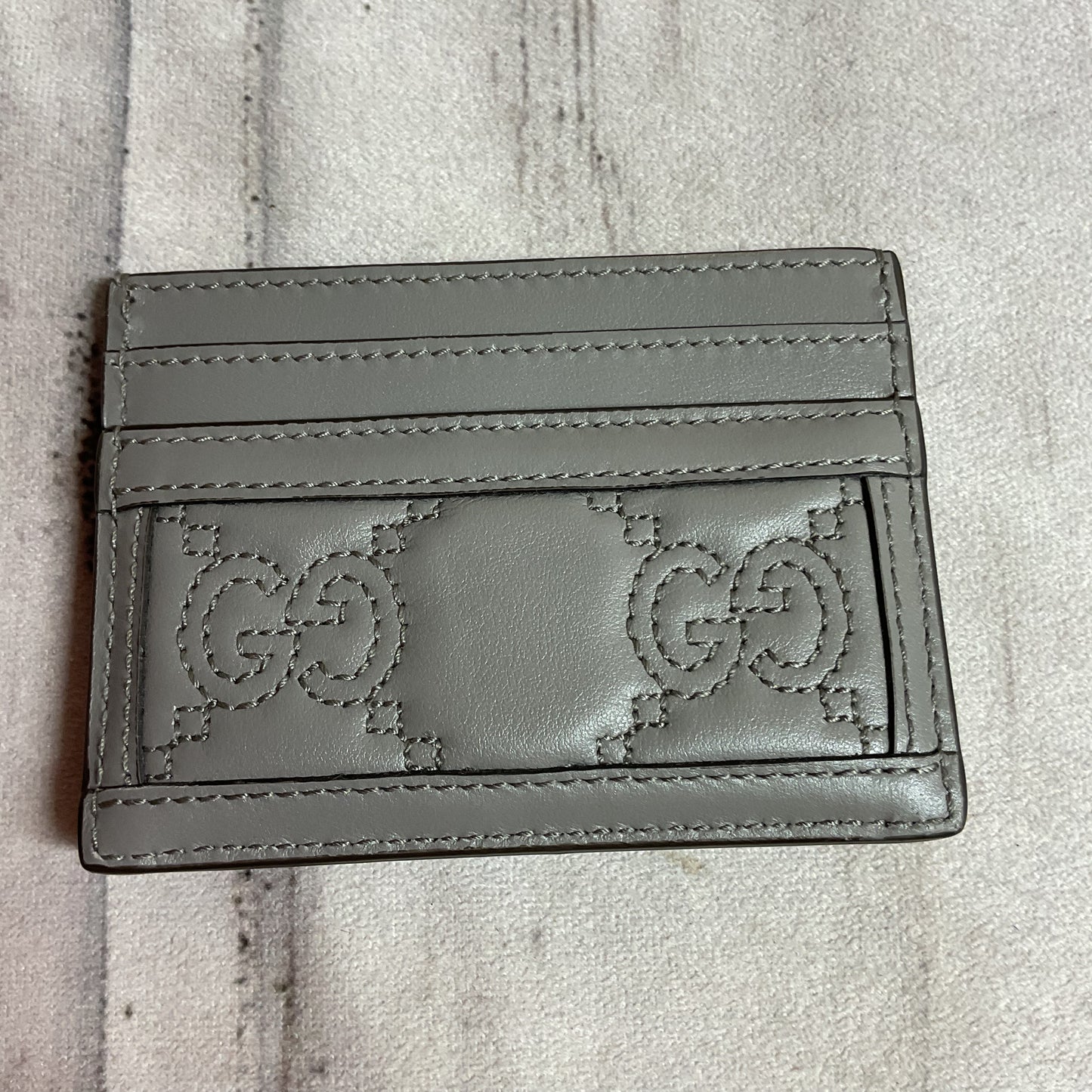 Wallet Luxury Designer By Gucci In Grey, Size:Small