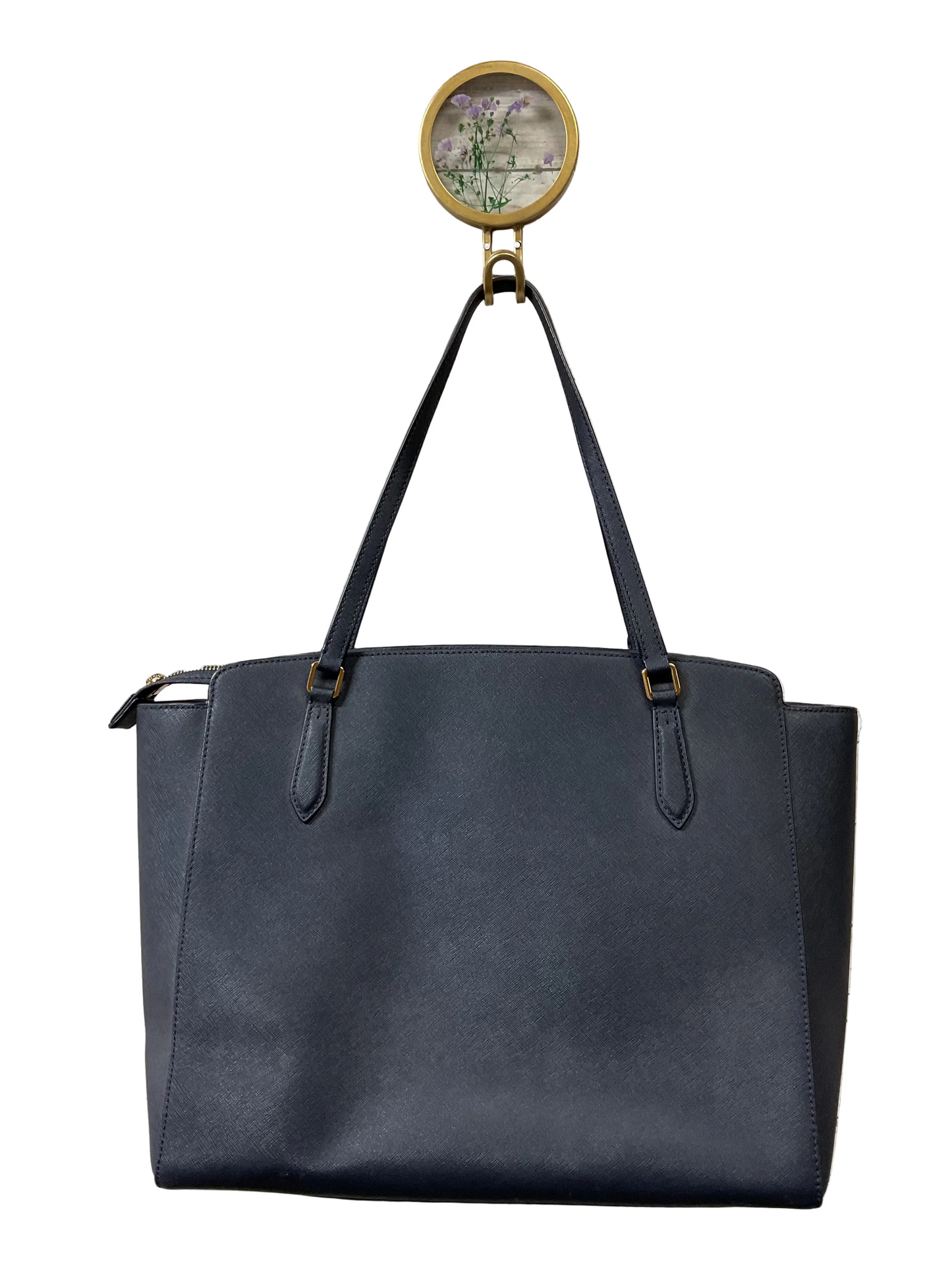 Handbag Designer By Tory Burch In Navy, Size:Large