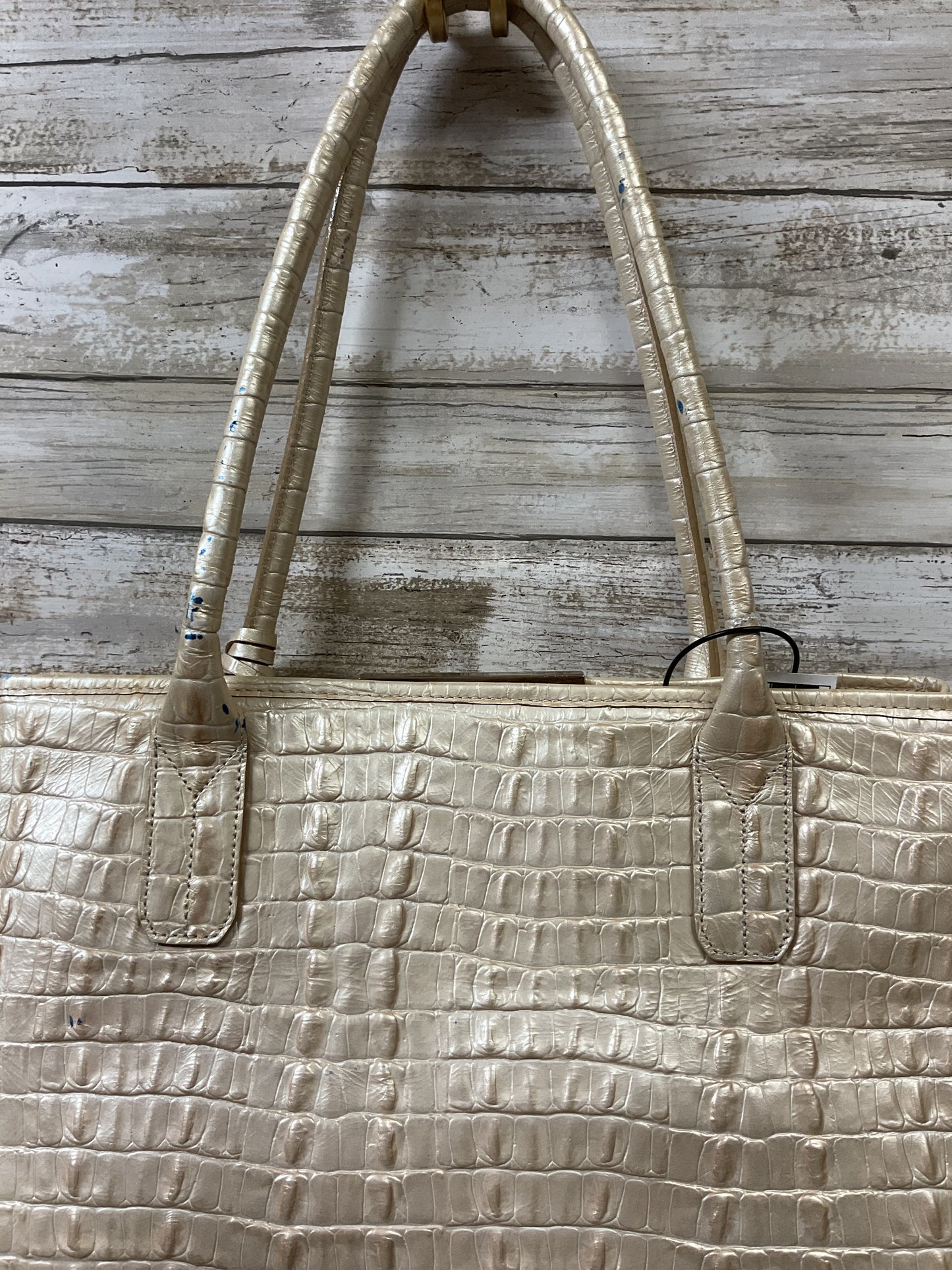 Handbag Designer By Brahmin In Gold, Size:Large