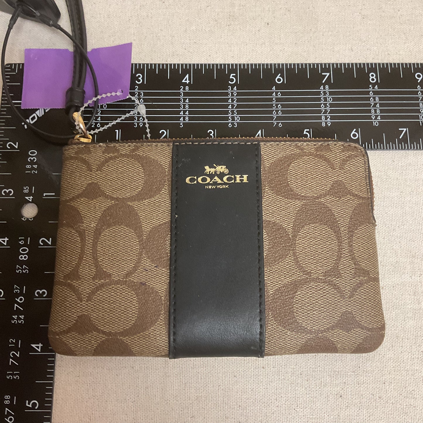 Wristlet Designer By Coach In Brown & Tan, Size:Small