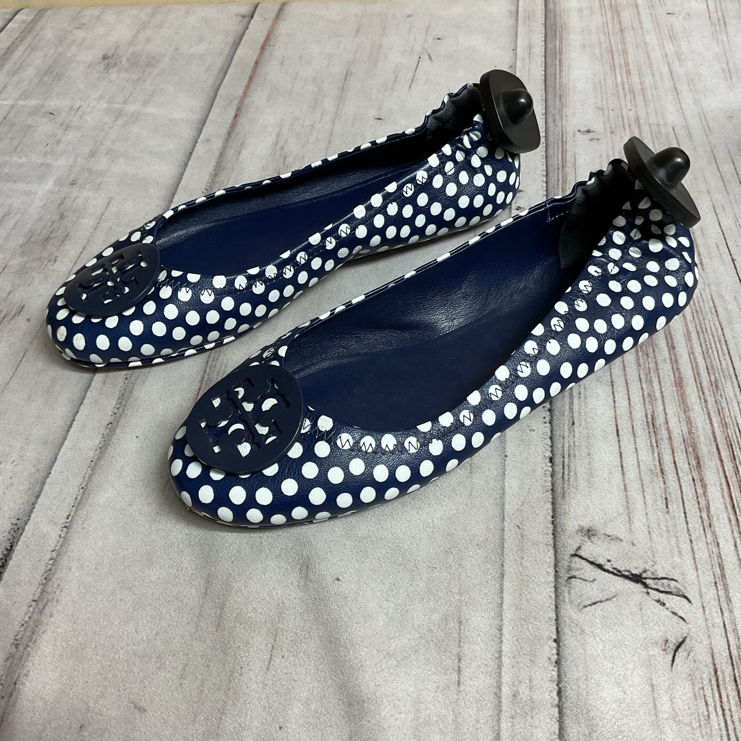Shoes Designer By Tory Burch In Polkadot Pattern, Size:8.5