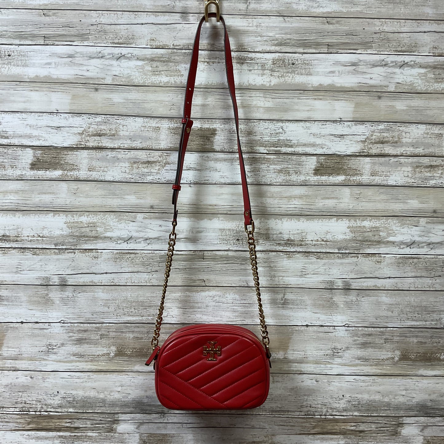 Crossbody Designer By Tory Burch In Red, Size:Small