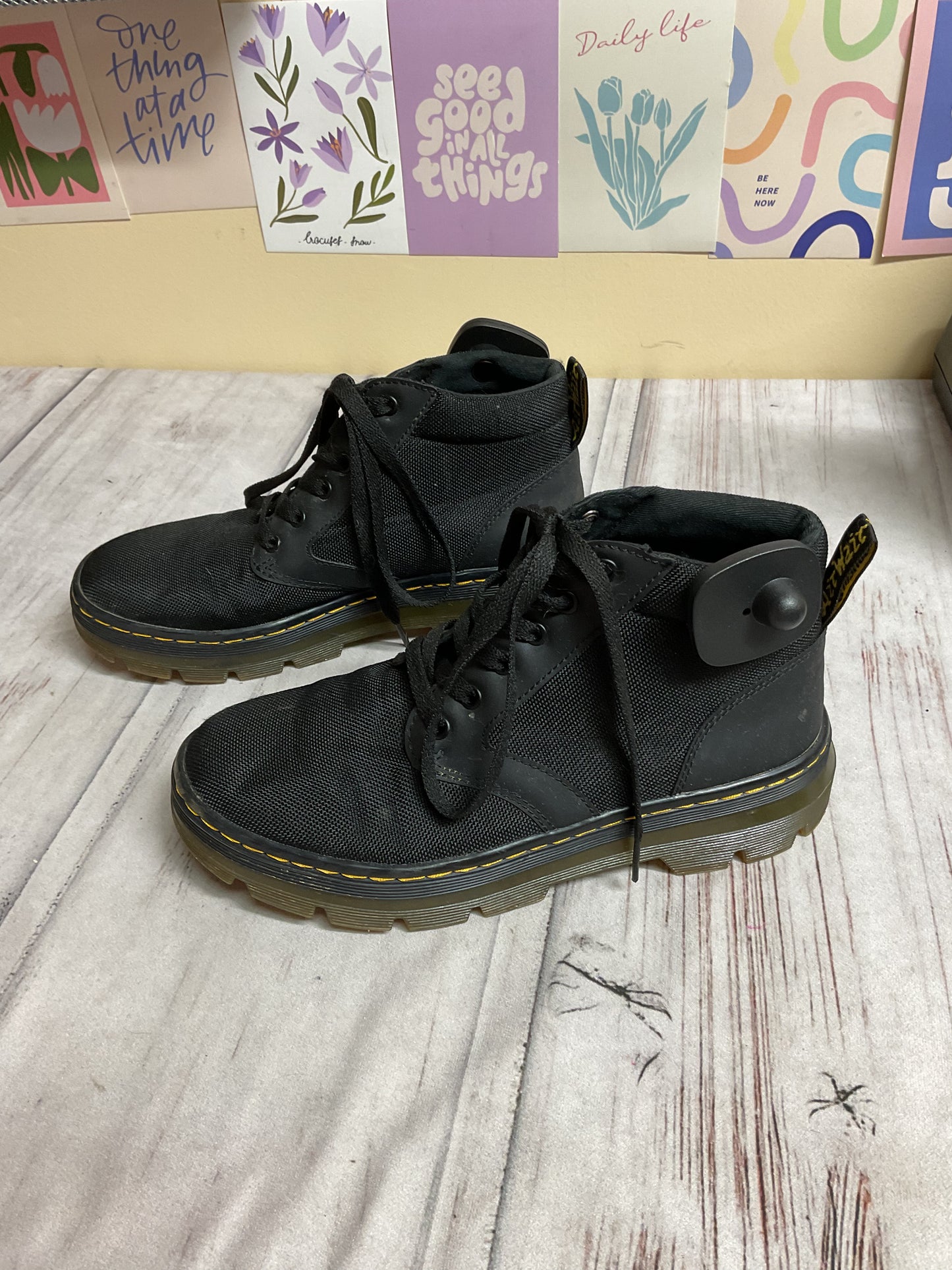 Boots Ankle Flats By Dr Martens In Black, Size:7