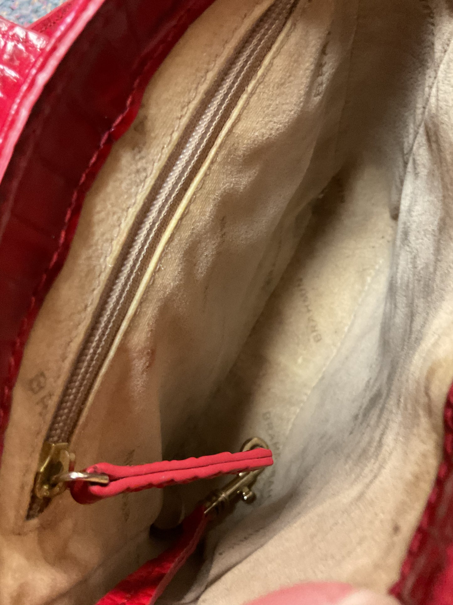 Crossbody Designer By Brahmin In Red, Size:Small