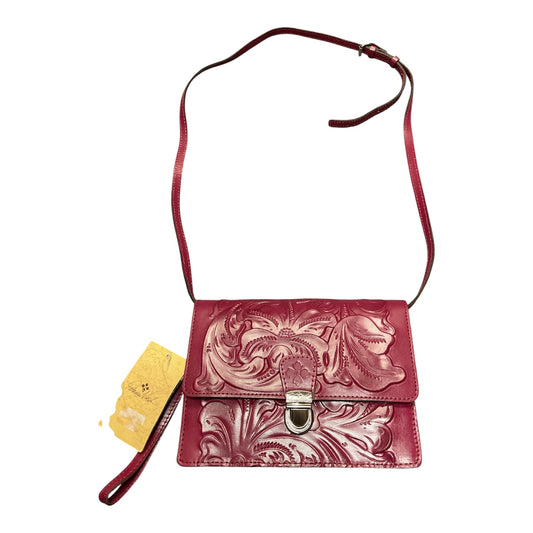 Crossbody Designer By Patricia Nash In Maroon, Size:Medium