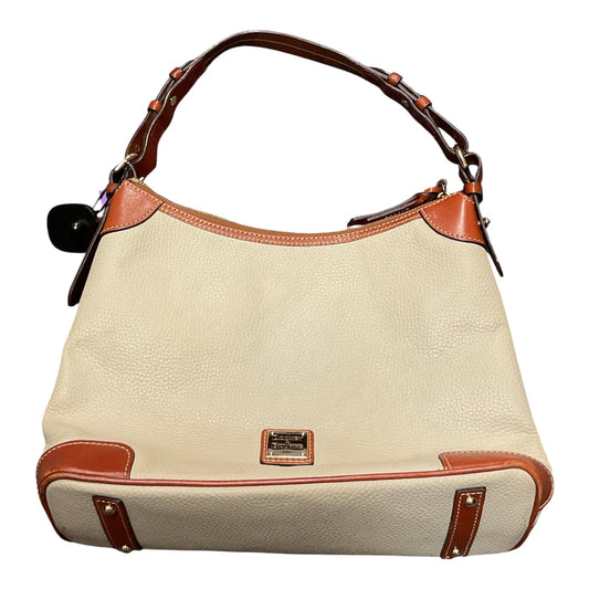 Handbag Designer By Dooney And Bourke In Cream & Tan, Size:Medium