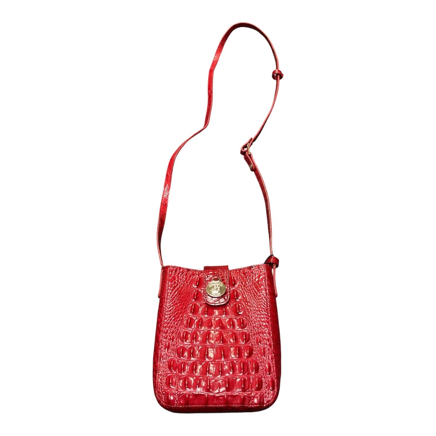 Crossbody Designer By Brahmin In Red, Size:Small