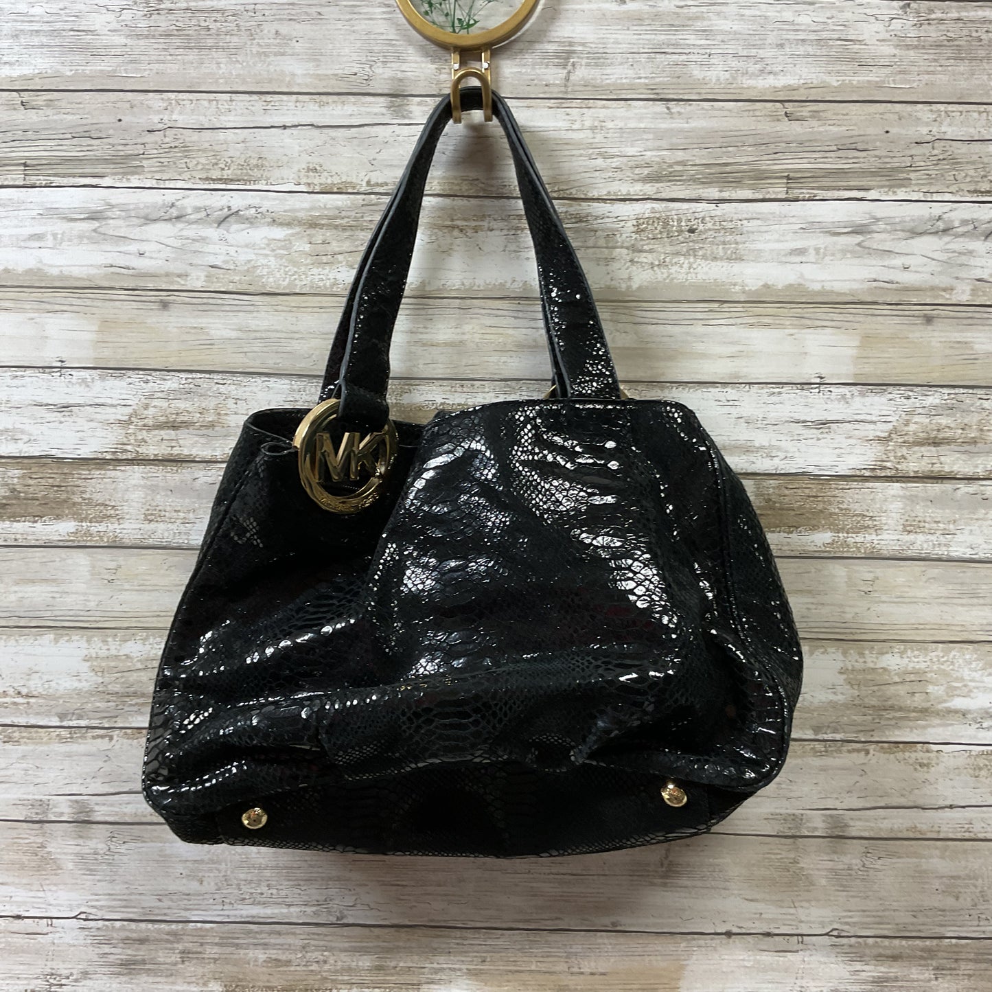 Handbag Designer By Michael Kors In Black, Size:Large