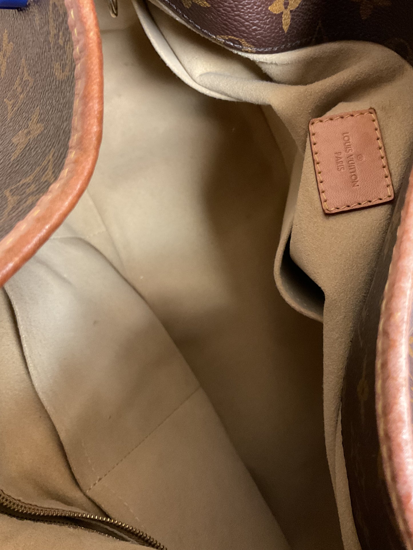 Handbag Luxury Designer By Louis Vuitton In Brown, Size:Large