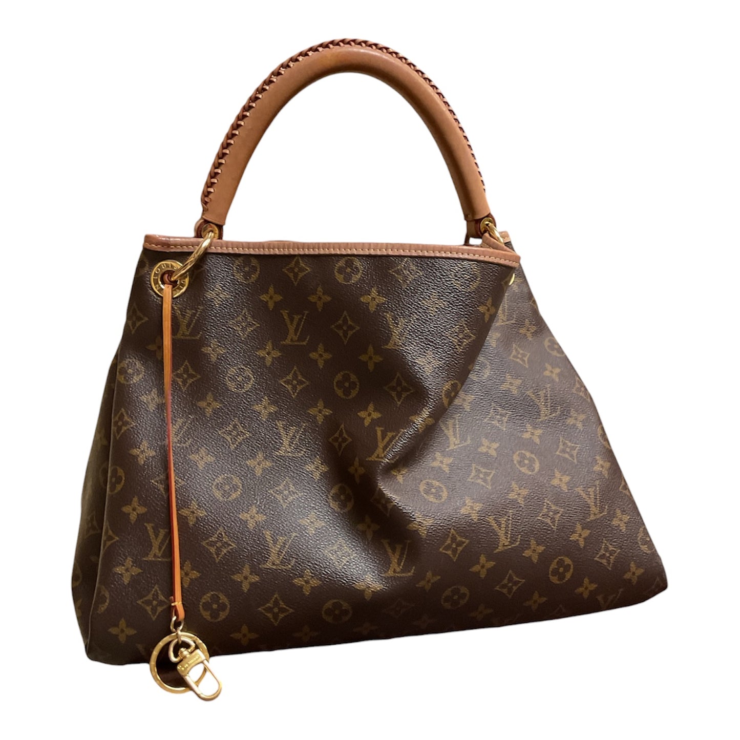 Handbag Luxury Designer By Louis Vuitton In Brown, Size:Large