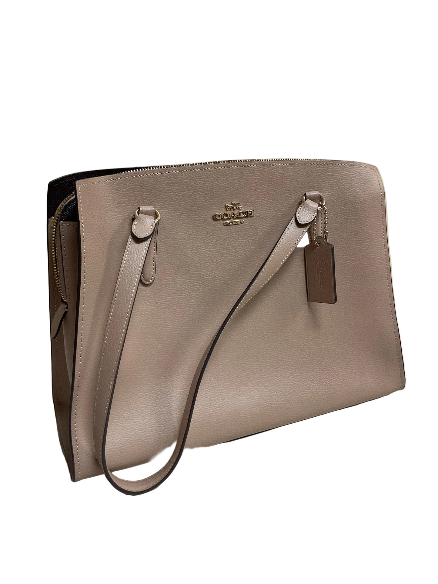 Handbag Designer By Coach In Taupe, Size:Large